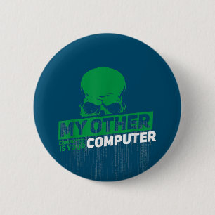 Entwickler Sysadmin Engineer Hacker Nerd Admin Cod Button