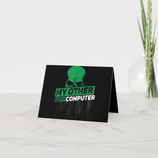 Entwickler Sysadmin Engineer Hacker Nerd Admin Cod Dankeskarte (Vorderseite)