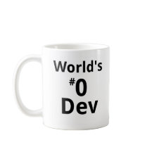 Entwickler-Tasse das #0 der Welt Doppel--versah