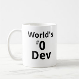 Entwickler-Tasse das #0 der Welt Doppel--versah Kaffeetasse