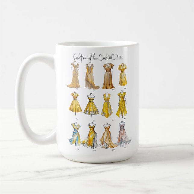 Entwicklung des Cocktailkleides Kaffeetasse (Links)