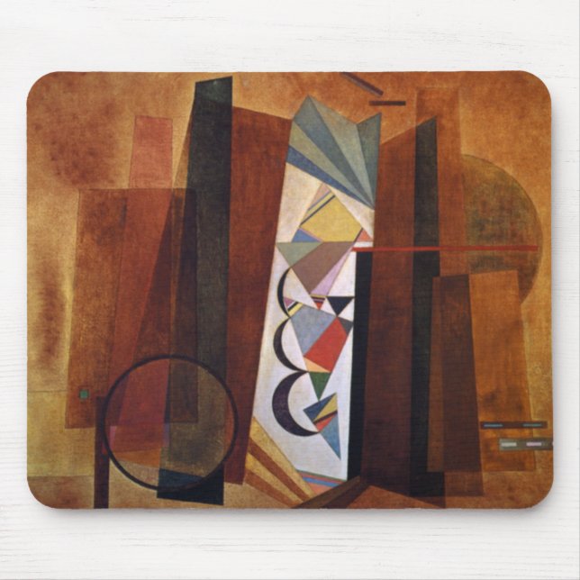 Entwicklung von Kandinsky in der braun-Abstrakten  Mousepad (Vorne)