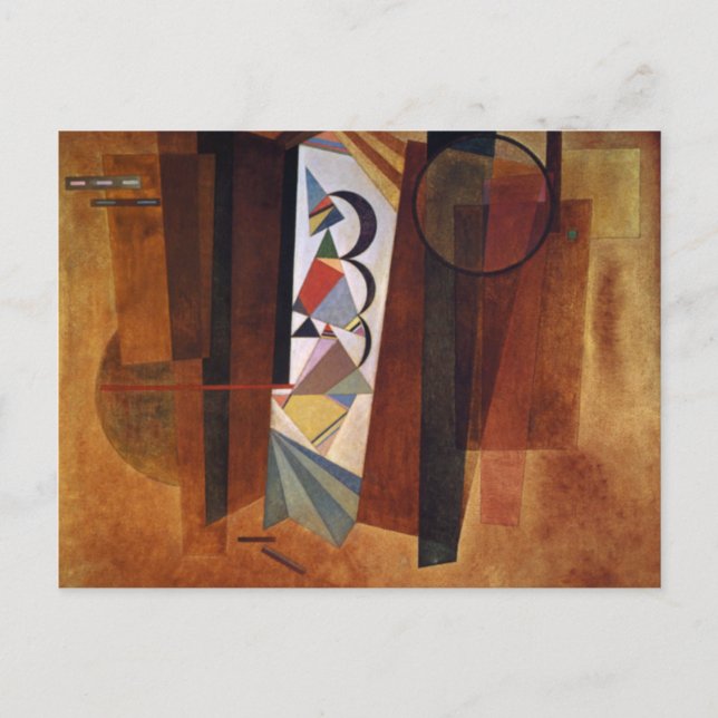 Entwicklung von Kandinsky in der braun-Abstrakten  Postkarte (Vorderseite)