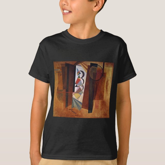 Entwicklung von Kandinsky in der braun-Abstrakten  T-Shirt (Vorderseite)