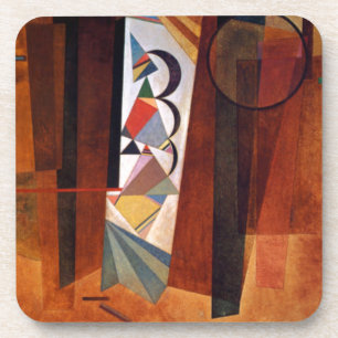 Entwicklung von Kandinsky in der braun-Abstrakten  Untersetzer