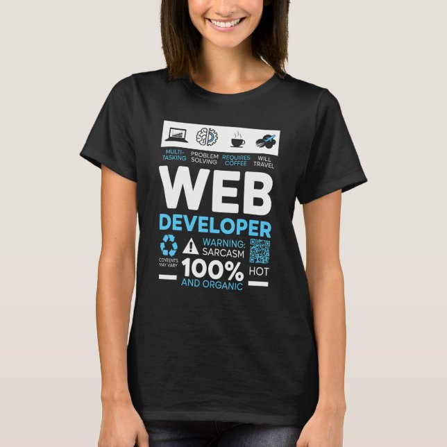 Entwicklung von Web Developer-IT-Typ-Computerwebse T-Shirt (Vorderseite)
