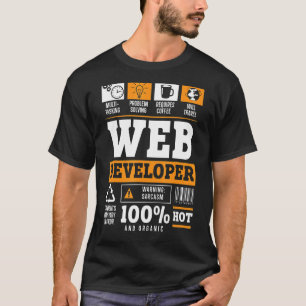 Entwicklung von Web Developer-IT-Typ-Computerwebse T-Shirt