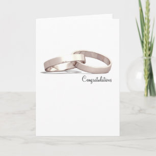 Entwined Rings Gold - Congratulations cards Karte
