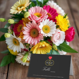 Entwined Rings Wedding Platzkarte