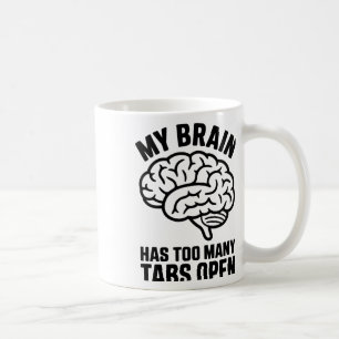 Entwirren - Mein Gehirn hat zu viele Tabs auf dem  Kaffeetasse
