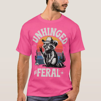 Entwirren und Feral Cowboy Raccoon Funny Rodeo T-Shirt