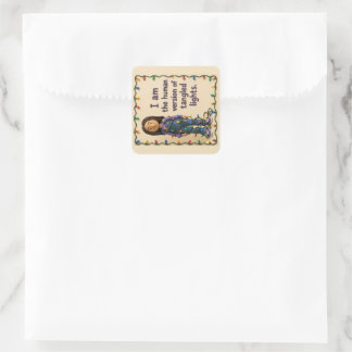 Entwirrte Weihnachtslichter Postkarte Quadratischer Aufkleber