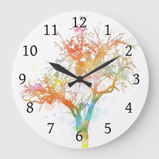 Entwurf 169 Baum Große Wanduhr (Vorderseite)