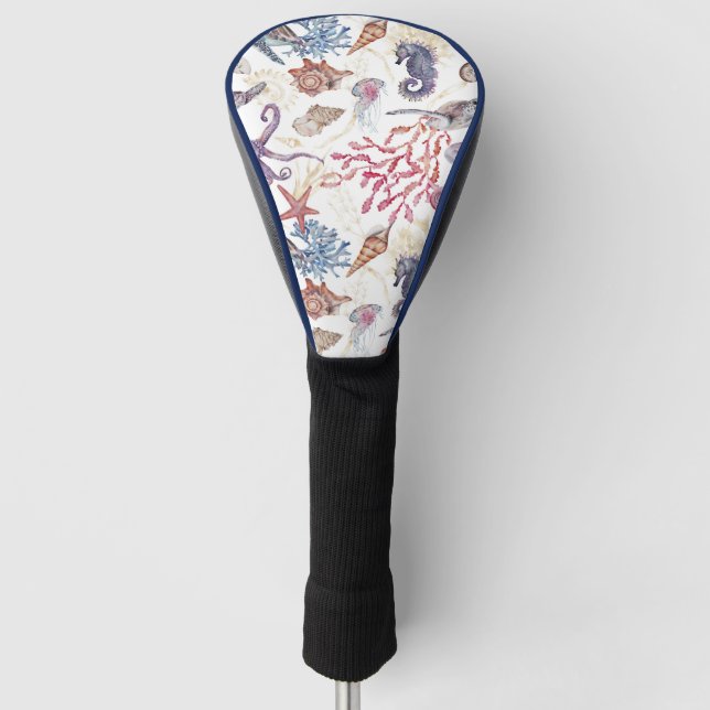Entwurf 1 der Unterwasserfarben-Zusammenstellung Golf Headcover (Vorderseite)
