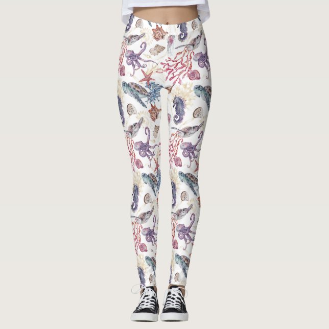 Entwurf 1 der Unterwasserfarben-Zusammenstellung Leggings (Vorderseite)
