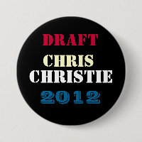 ENTWURF Chris CHRISTIE 2012 runder Kampagnen-Knopf