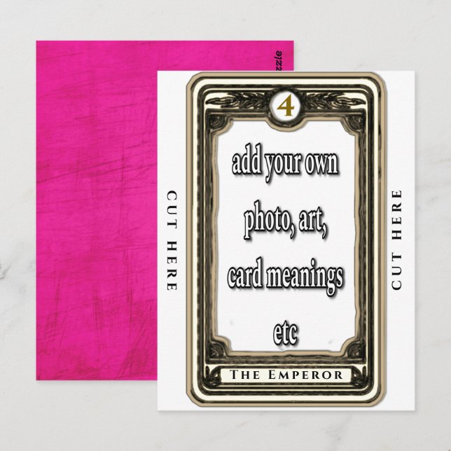 Entwurf der Emperor-Tarot-Karte Postkarte (Vorne/Hinten)
