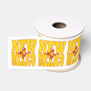 Entwurf der Flaggentypografie in New Mexico Ripsband