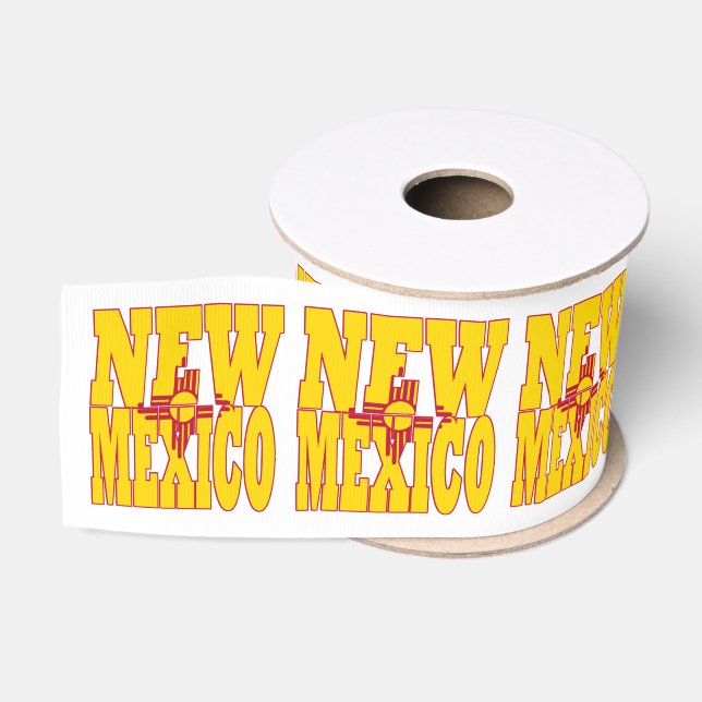 Entwurf der Flaggentypografie in New Mexico Ripsband (Spule)
