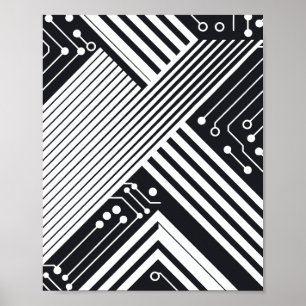 Entwurf der geometrischen Schalttafel Poster