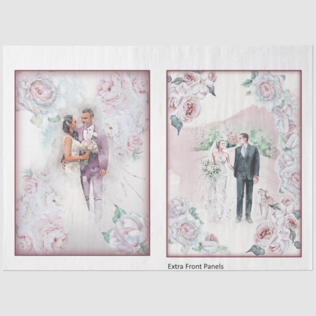 Entwurf der Hochzeitserie 1 Seidenpapier (Vorderseite)