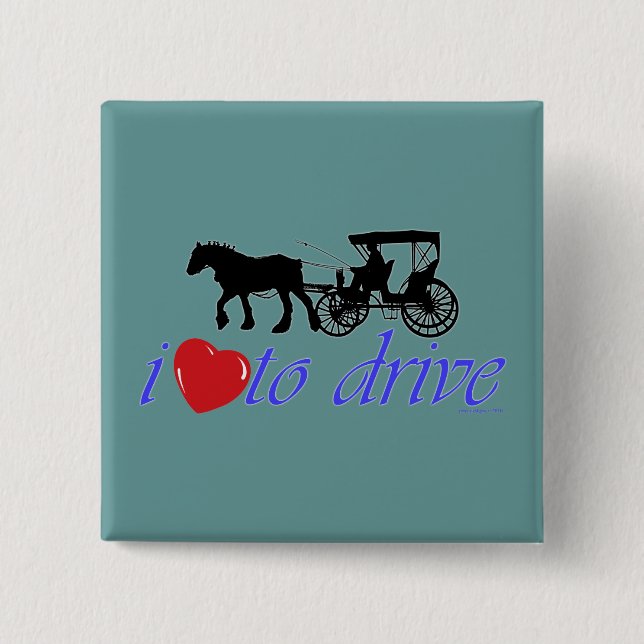 Entwurf der Liebe "Pferd I" Button (Vorderseite)