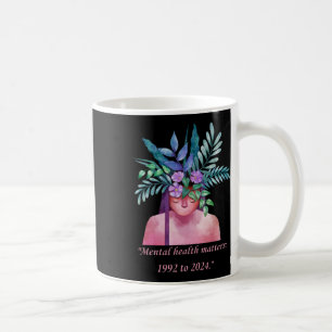 Entwurf der psychischen Gesundheit 1992 bis 2024 S Kaffeetasse