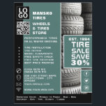 Entwurf der Reifenhalterung, Fachgeschäft für Reif Flyer<br><div class="desc">Reifenstapeldesign,  Reifenspezialist Flyer für Ladenwerbung beim Business Card Store.</div>