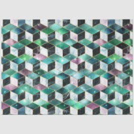 Entwurf der Serie Isometric Galaxy 3 Seidenpapier