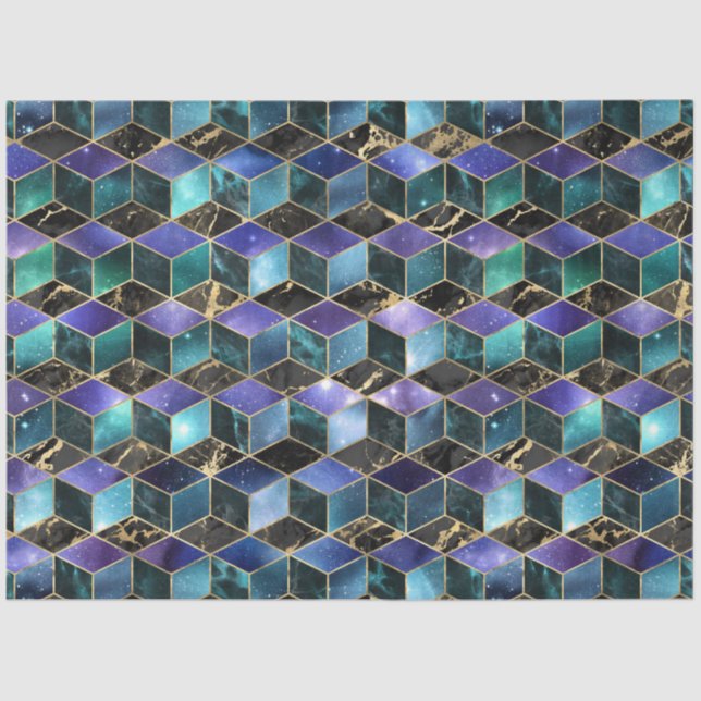 Entwurf der Serie Isometric Galaxy 5 Seidenpapier (Vorderseite)