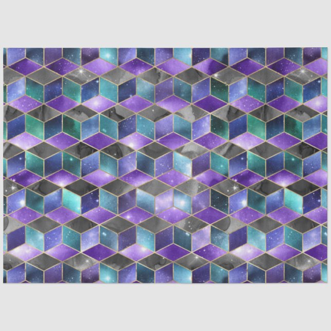 Entwurf der Serie Isometric Galaxy 6 Seidenpapier (Vorderseite)