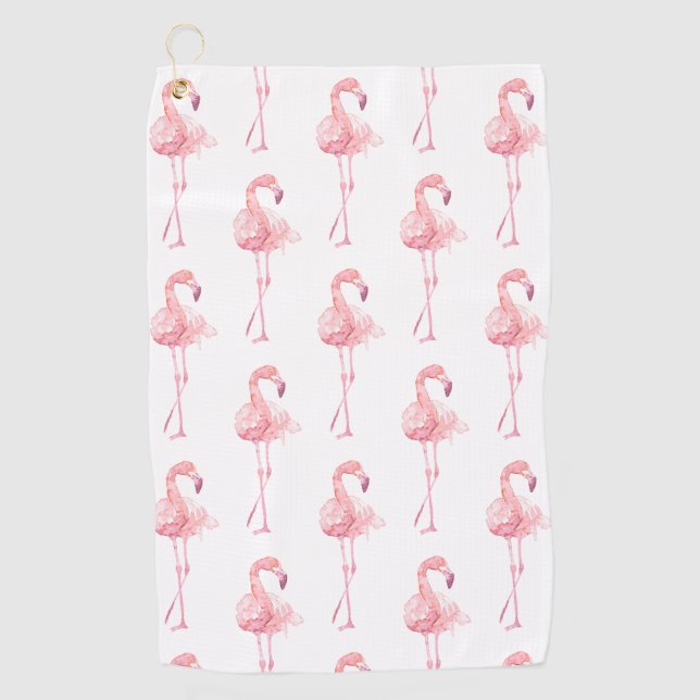 Entwurf der Serie "Tender Flamingo" 2 Golfhandtuch (Vorderseite)