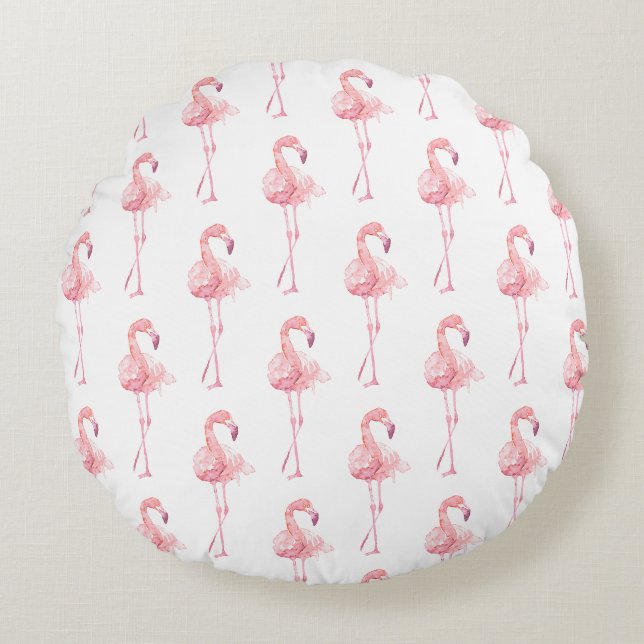 Entwurf der Serie "Tender Flamingo" 2 Rundes Kissen (Vorderseite)
