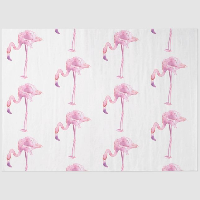 Entwurf der Serie "Tender Flamingo" 4 Seidenpapier (Vorderseite)