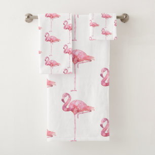 Entwurf der Serie "Zender Flamingo" 1 Badhandtuch Set