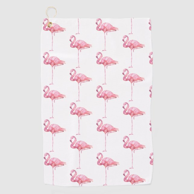 Entwurf der Serie "Zender Flamingo" 1 Golfhandtuch (Vorderseite)