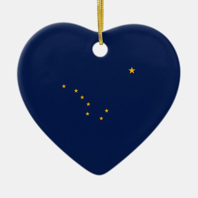 Entwurf der Staatsflagge Alaska Keramik Ornament (Vorne)