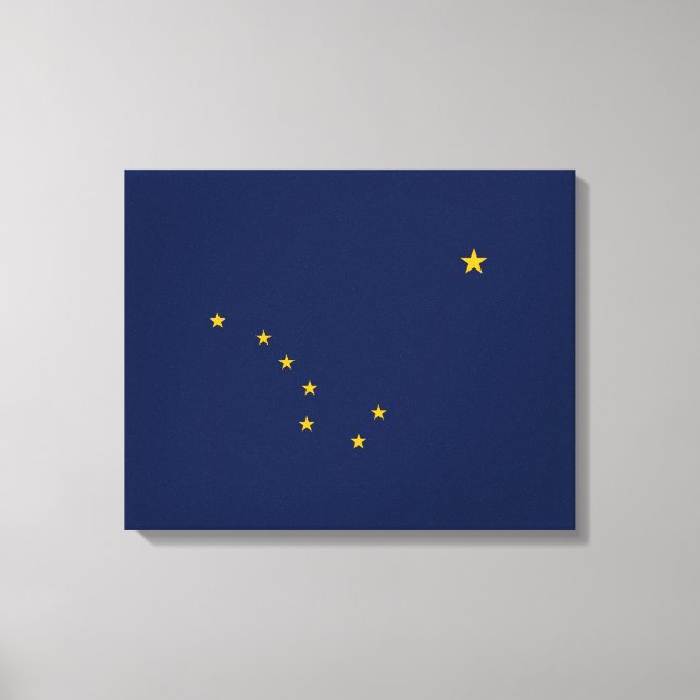 Entwurf der Staatsflagge Alaska Leinwanddruck (Vorderseite)