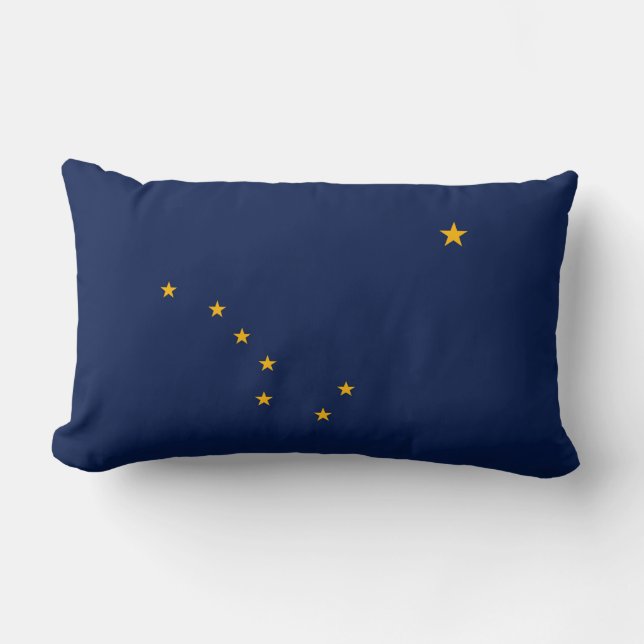 Entwurf der Staatsflagge Alaska Lendenkissen (Vorderseite)