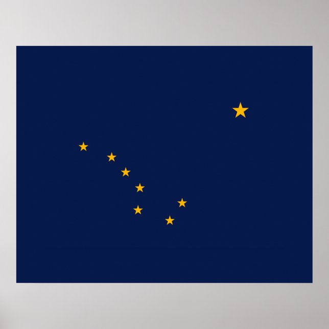 Entwurf der Staatsflagge Alaska Poster (Vorne)