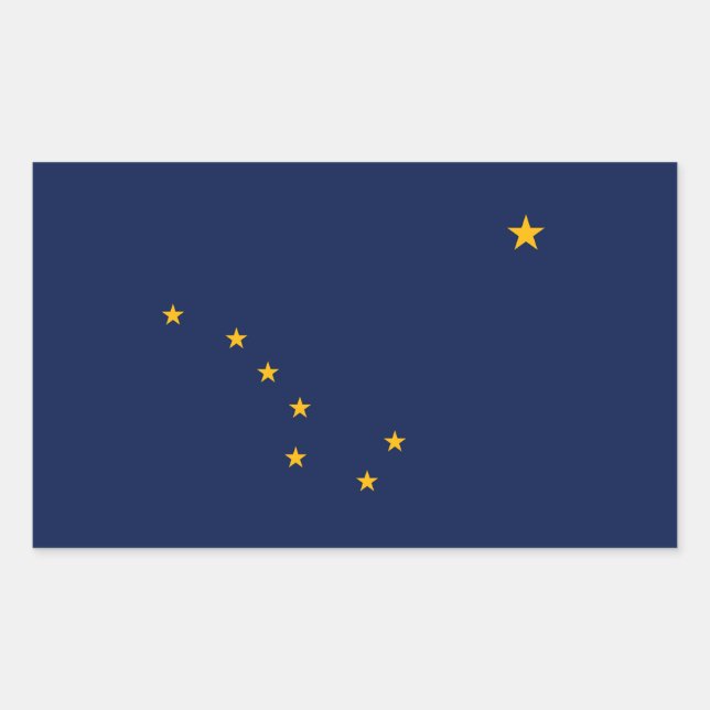 Entwurf der Staatsflagge Alaska Rechteckiger Aufkleber (Vorderseite)