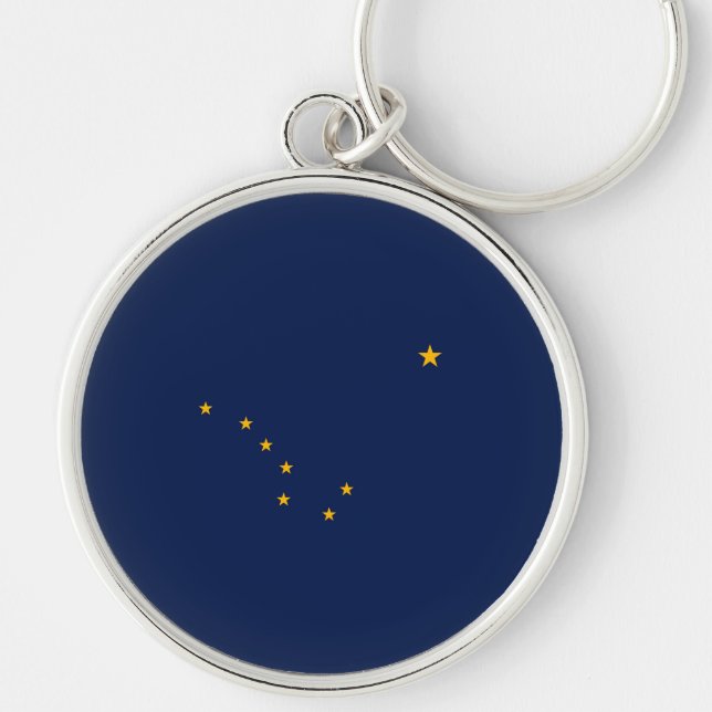 Entwurf der Staatsflagge Alaska Schlüsselanhänger (Vorne)