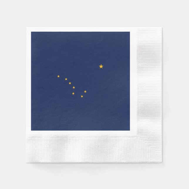 Entwurf der Staatsflagge Alaska Serviette (Vorderseite)