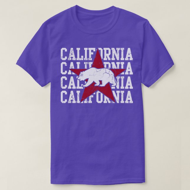 Entwurf der Staatsflagge in der Republik Kaliforni T-Shirt (Design vorne)