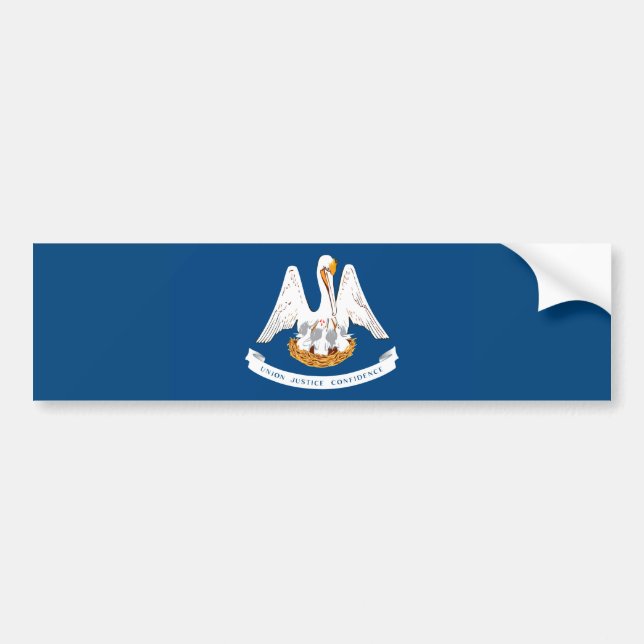 Entwurf der Staatsflagge in Louisiana Autoaufkleber (Vorne)