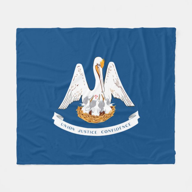 Entwurf der Staatsflagge in Louisiana Fleecedecke (Vorderseite (Horizontal))