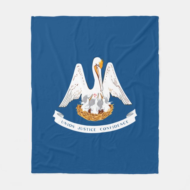 Entwurf der Staatsflagge in Louisiana Fleecedecke (Vorderseite)