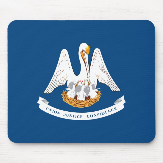 Entwurf der Staatsflagge in Louisiana Mousepad (Vorne)