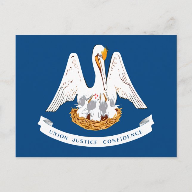 Entwurf der Staatsflagge in Louisiana Postkarte (Vorderseite)
