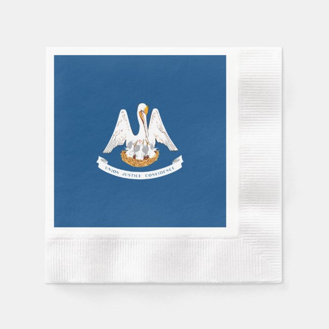 Entwurf der Staatsflagge in Louisiana Serviette (Vorderseite)